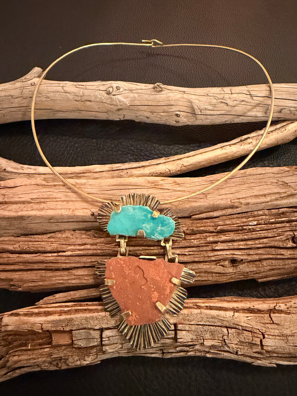 Cairn II Necklace – Raw Stone Statement Pendant