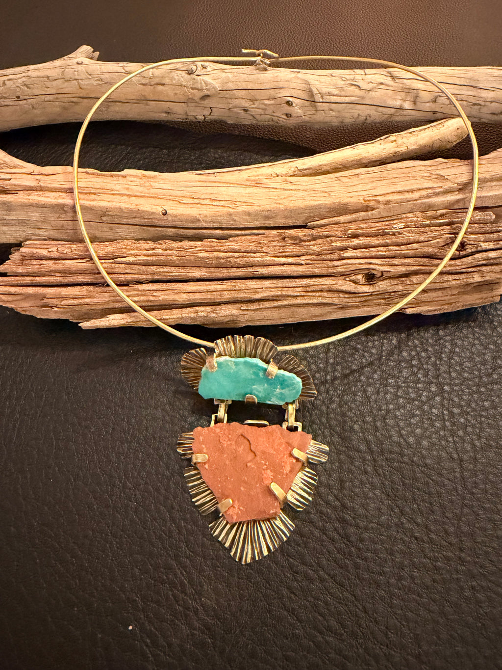 Cairn II Necklace – Raw Stone Statement Pendant
