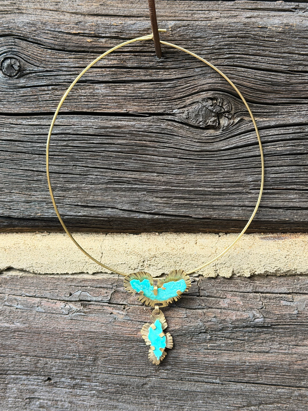 Elemental Necklace — Royston Turquoise & Brass Collar