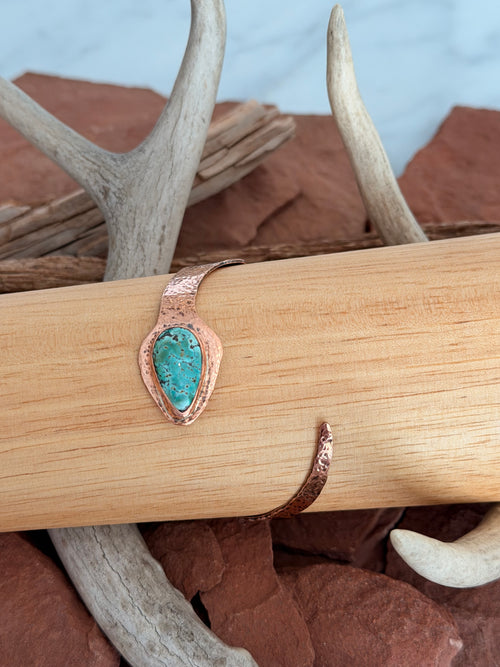 Copper & Turquoise Snake Bracelet